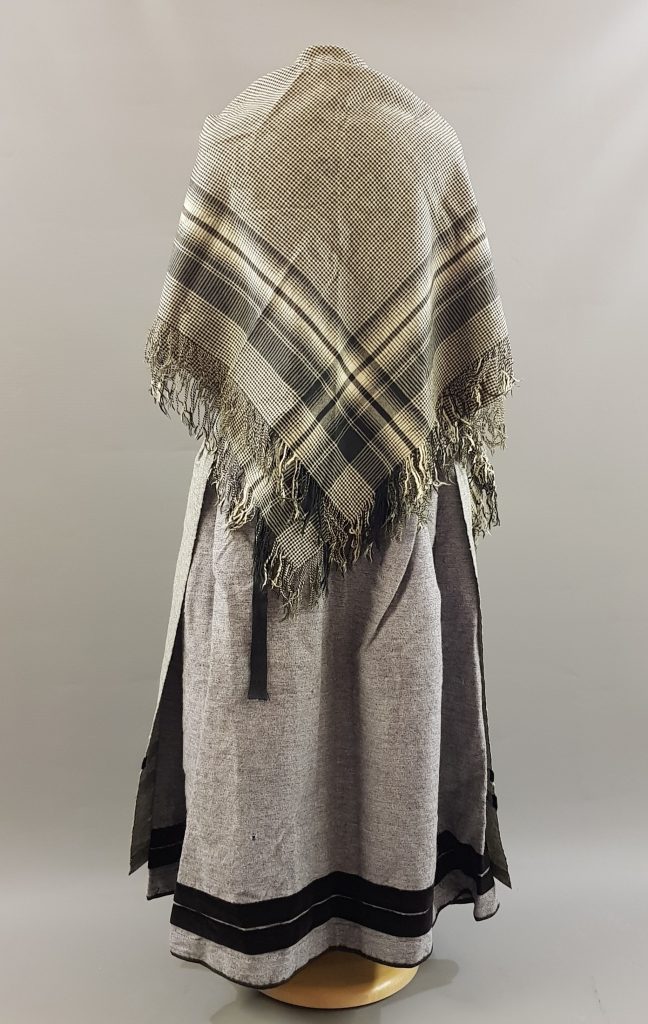 Back of the drugget skirt and shawl